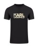 T-shirt Karl Lagerfeld μαύρο ΚΟΝΤΟΜΑΝΙΚΕΣ