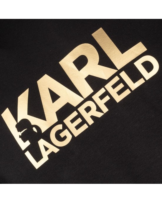 T-shirt Karl Lagerfeld μαύρο ΚΟΝΤΟΜΑΝΙΚΕΣ