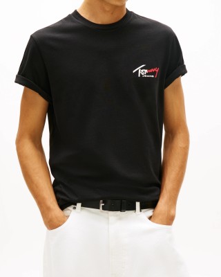 T-shirt Tommy Jeans μαύρο
