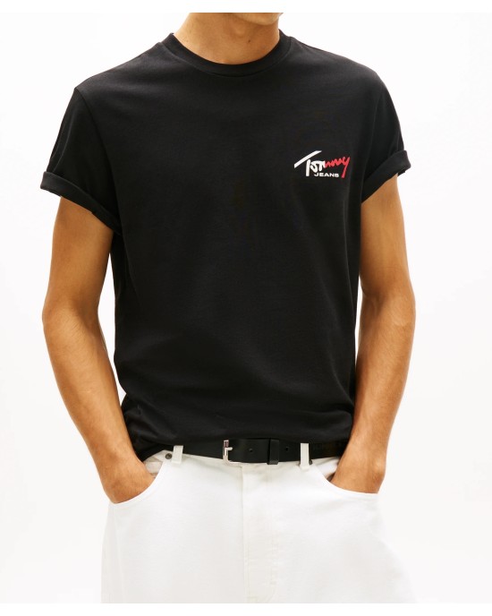 T-shirt Tommy Jeans μαύρο ΚΟΝΤΟΜΑΝΙΚΕΣ
