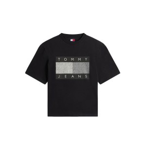T-shirt Tommy Jeans μαύρο