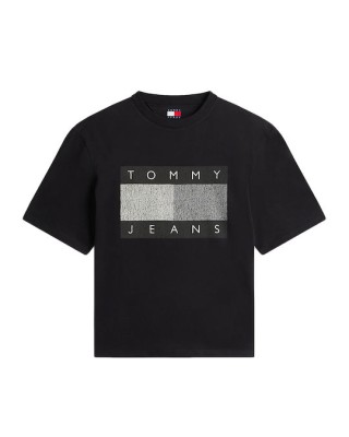 T-shirt Tommy Jeans μαύρο