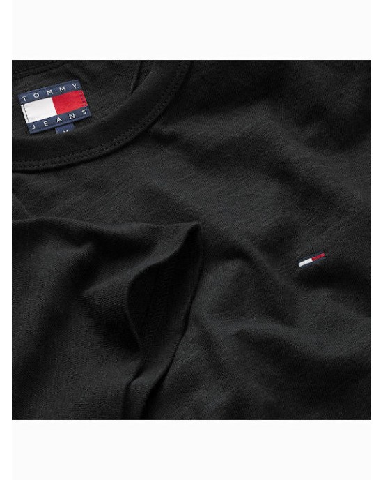 T-shirt Tommy Jeans μαύρο ΚΟΝΤΟΜΑΝΙΚΕΣ