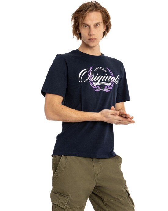 T-shirt Jack n Jones μαύρο ΚΟΝΤΟΜΑΝΙΚΕΣ