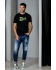 T-Shirt Henry μαύρη T-Shirt Henry μαύρη