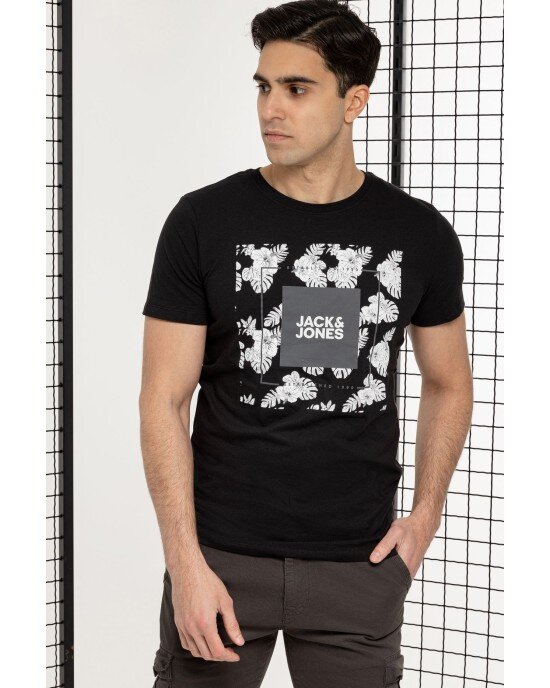T-shirt Jack n Jones μαύρο ΚΟΝΤΟΜΑΝΙΚΕΣ T-shirt Jack n Jones μαύρο ΚΟΝΤΟΜΑΝΙΚΕΣ