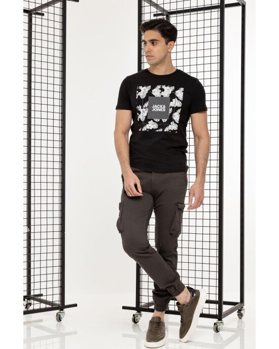 T-shirt Jack n Jones μαύρο ΚΟΝΤΟΜΑΝΙΚΕΣ T-shirt Jack n Jones μαύρο ΚΟΝΤΟΜΑΝΙΚΕΣ