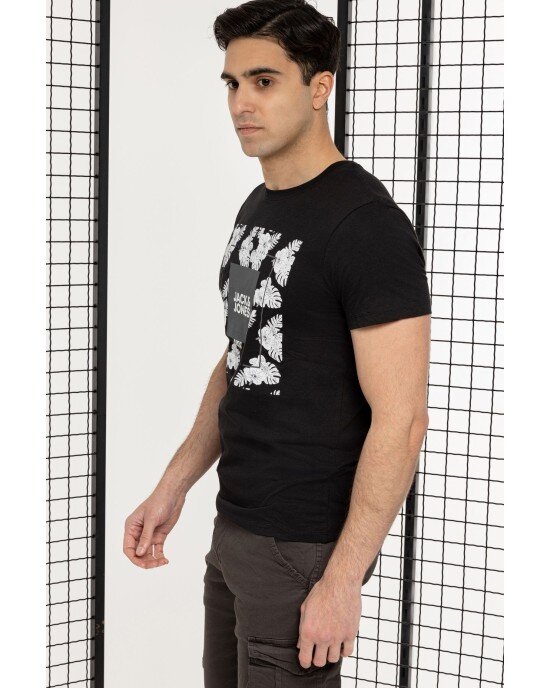 T-shirt Jack n Jones μαύρο ΚΟΝΤΟΜΑΝΙΚΕΣ T-shirt Jack n Jones μαύρο ΚΟΝΤΟΜΑΝΙΚΕΣ