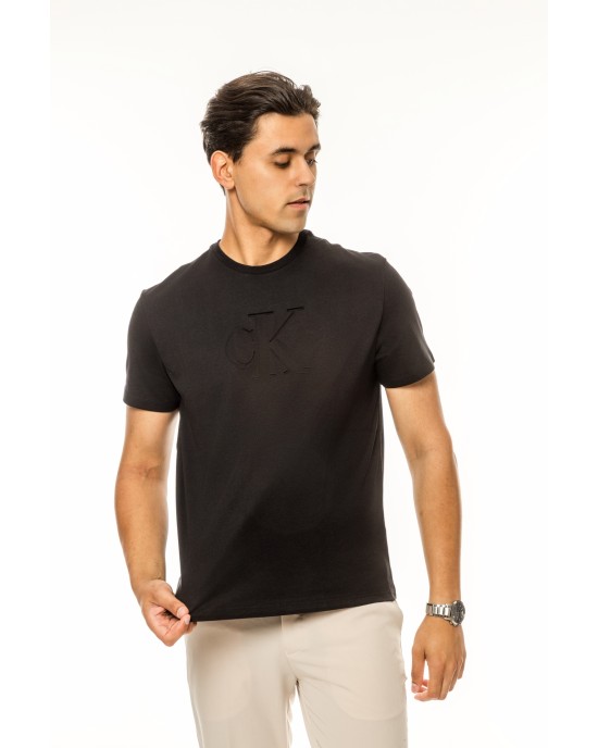 T-shirt Calvin Klein μαύρο ΚΟΝΤΟΜΑΝΙΚΕΣ