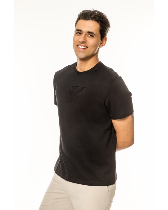 T-shirt Calvin Klein μαύρο ΚΟΝΤΟΜΑΝΙΚΕΣ
