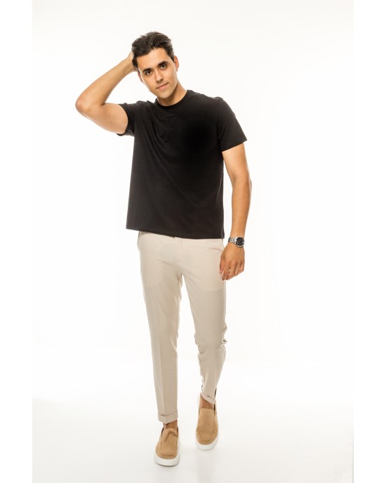 T-shirt Calvin Klein μαύρο ΚΟΝΤΟΜΑΝΙΚΕΣ