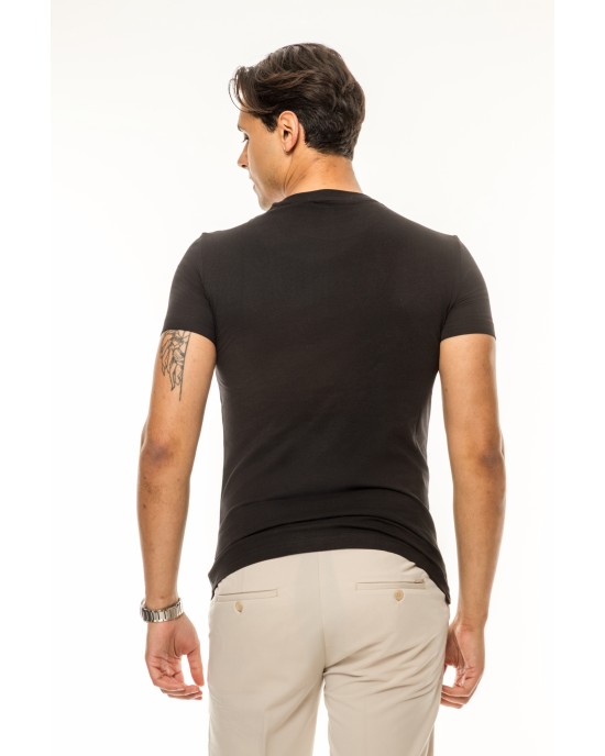 T-shirt Calvin Klein μαύρο ΚΟΝΤΟΜΑΝΙΚΕΣ