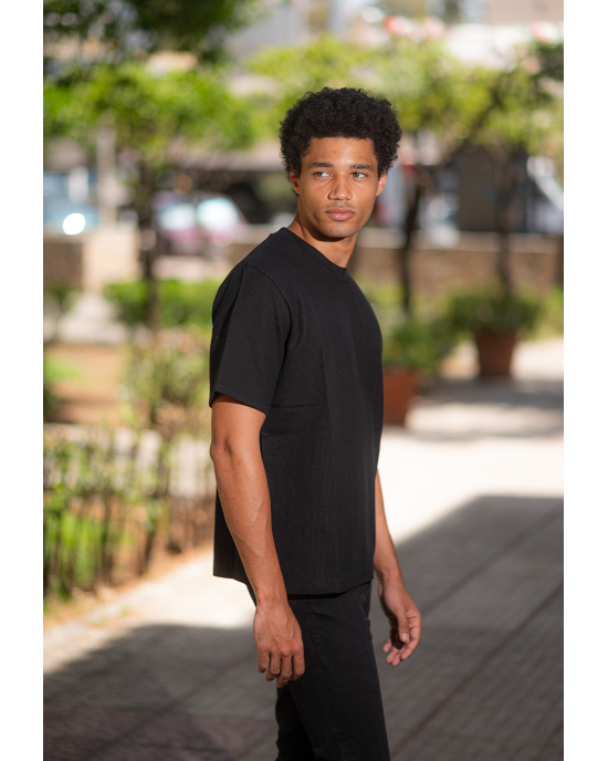 T-shirt Jack n Jones μαύρο ΚΟΝΤΟΜΑΝΙΚΕΣ