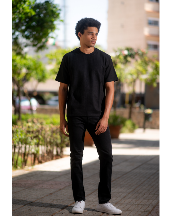 T-shirt Jack n Jones μαύρο ΚΟΝΤΟΜΑΝΙΚΕΣ