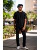 T-shirt Jack n Jones μαύρο ΚΟΝΤΟΜΑΝΙΚΕΣ
