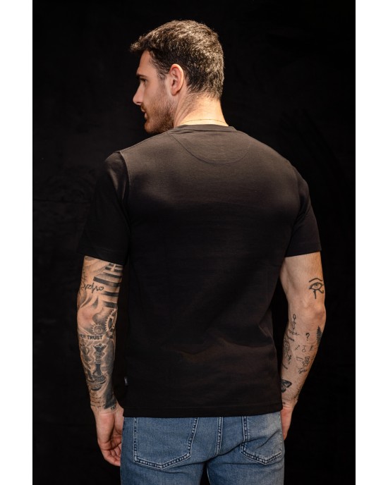 T-shirt Jack n Jones μαύρο ΚΟΝΤΟΜΑΝΙΚΕΣ