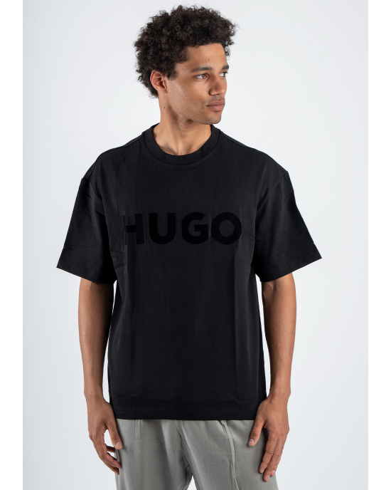 T-Shirt Hugo μαύρο ΚΟΝΤΟΜΑΝΙΚΕΣ