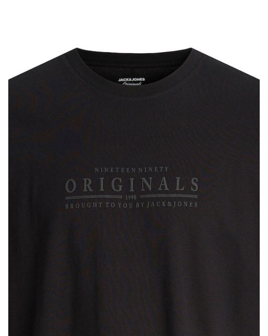 T-shirt Jack n Jones μαύρο ΚΟΝΤΟΜΑΝΙΚΕΣ