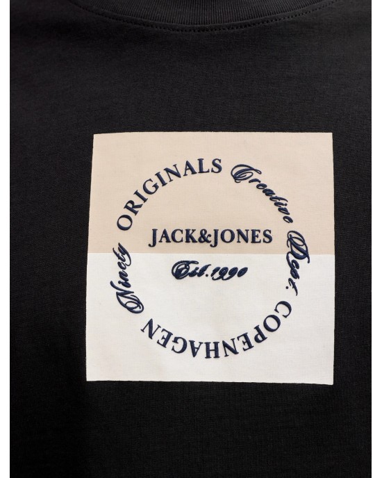 T-shirt Jack n Jones μαύρο ΚΟΝΤΟΜΑΝΙΚΕΣ