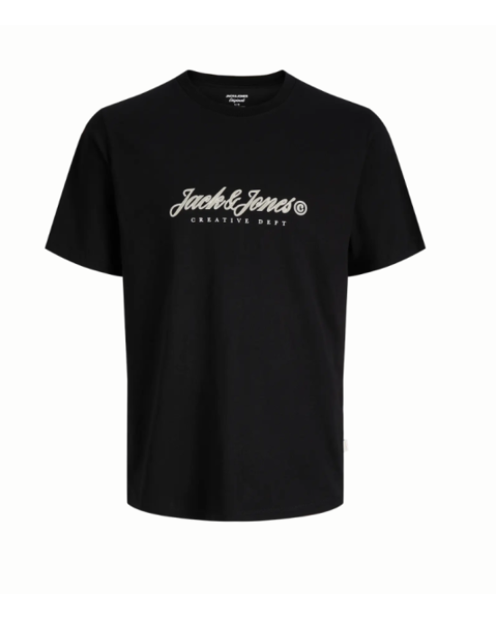 T-shirt Jack n Jones μαύρο ΚΟΝΤΟΜΑΝΙΚΕΣ