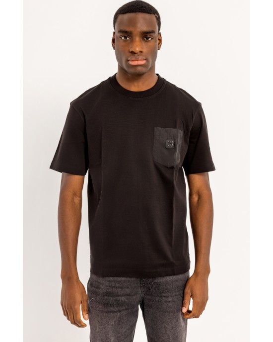 T-Shirt Hugo μαύρο ΚΟΝΤΟΜΑΝΙΚΕΣ
