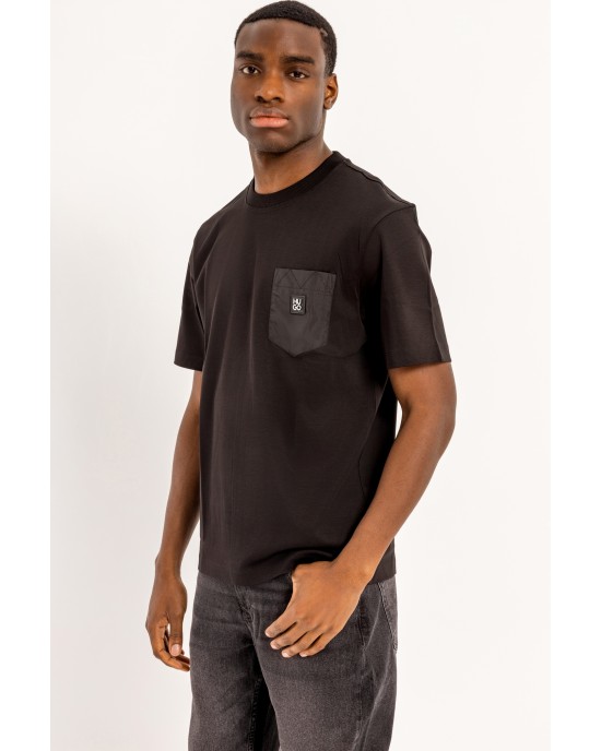 T-Shirt Hugo μαύρο ΚΟΝΤΟΜΑΝΙΚΕΣ