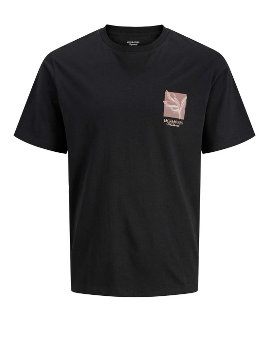 T-shirt Jack n Jones μαύρο ΚΟΝΤΟΜΑΝΙΚΕΣ