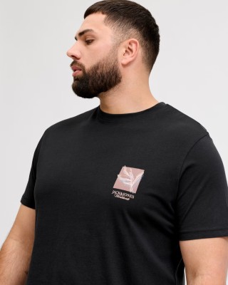 T-shirt Jack n Jones Plus Size μαύρο