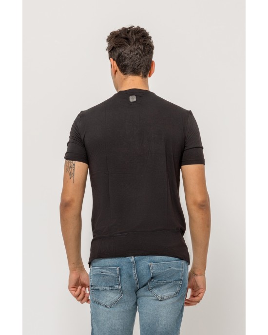 T-shirt Vittorio μαύρη ΚΟΝΤΟΜΑΝΙΚΕΣ