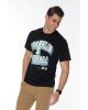 T-shirt Franklin Marshall Μαύρο T-shirt Franklin Marshall Μαύρο