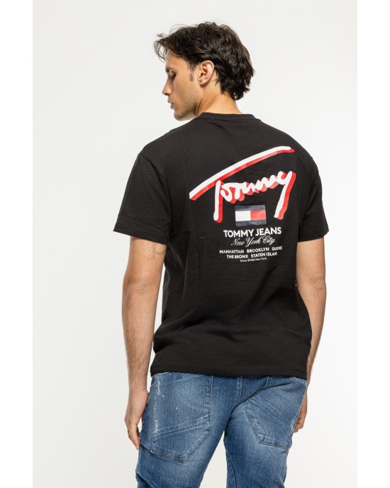 T-shirt Tommy Jeans μαύρο ΚΟΝΤΟΜΑΝΙΚΕΣ