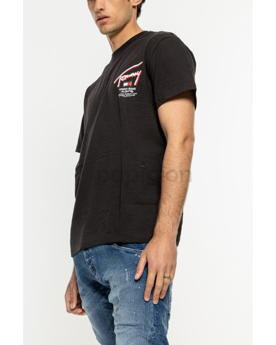 T-shirt Tommy Jeans μαύρο ΚΟΝΤΟΜΑΝΙΚΕΣ