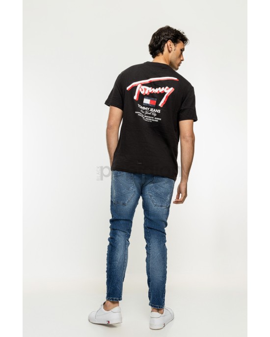 T-shirt Tommy Jeans μαύρο ΚΟΝΤΟΜΑΝΙΚΕΣ