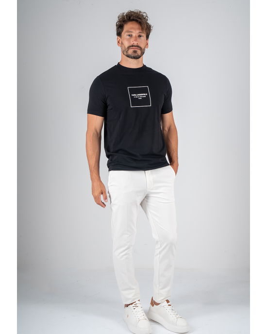 T-shirt Karl Lagerfeld μαύρο ΚΟΝΤΟΜΑΝΙΚΕΣ