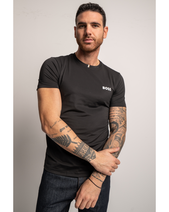 T-Shirt Boss μαύρο ΚΟΝΤΟΜΑΝΙΚΕΣ