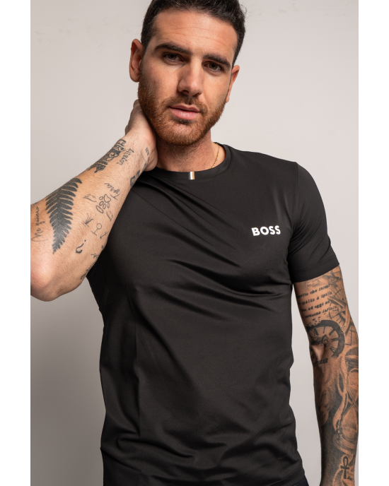 T-Shirt Boss μαύρο ΚΟΝΤΟΜΑΝΙΚΕΣ