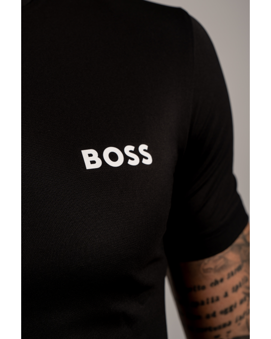 T-Shirt Boss μαύρο ΚΟΝΤΟΜΑΝΙΚΕΣ