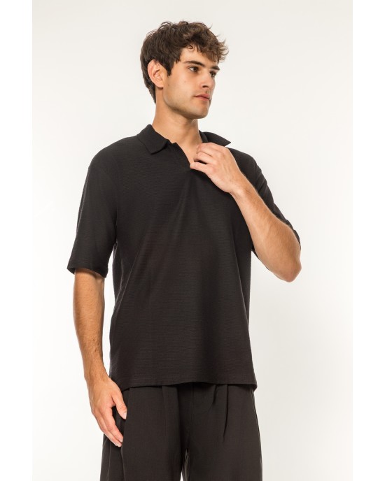 T-shirt Vittorio μαύρο ΚΟΝΤΟΜΑΝΙΚΕΣ