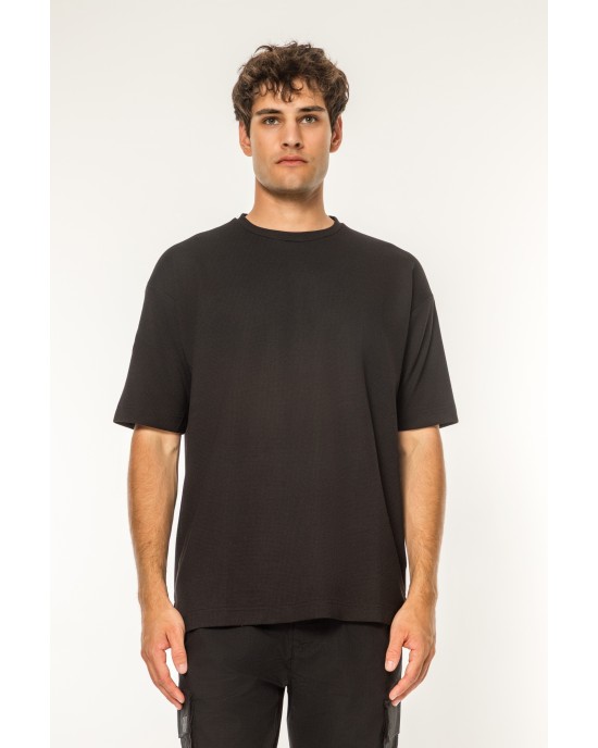 T-shirt Vittorio μαύρο ΚΟΝΤΟΜΑΝΙΚΕΣ