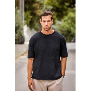 T-shirt Vittorio μαύρο T-shirt Vittorio μαύρο