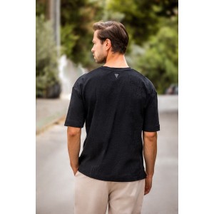 T-shirt Vittorio μαύρο T-shirt Vittorio μαύρο
