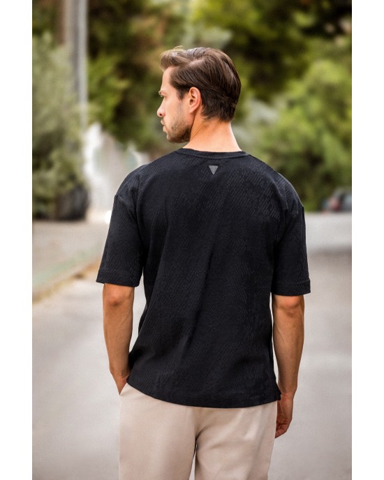 T-shirt Vittorio μαύρο ΚΟΝΤΟΜΑΝΙΚΕΣ