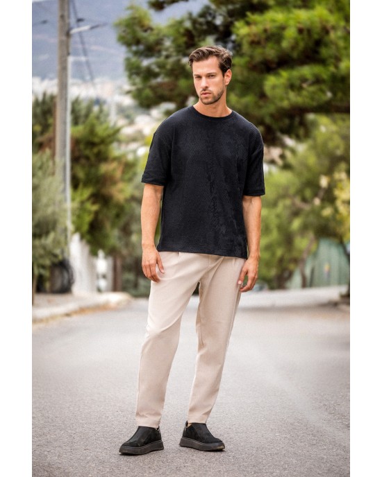 T-shirt Vittorio μαύρο ΚΟΝΤΟΜΑΝΙΚΕΣ
