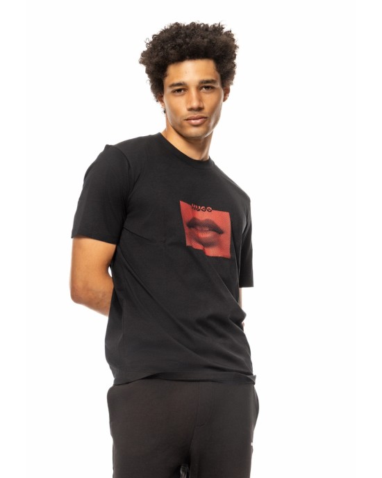 T-Shirt Hugo μαύρο ΚΟΝΤΟΜΑΝΙΚΕΣ