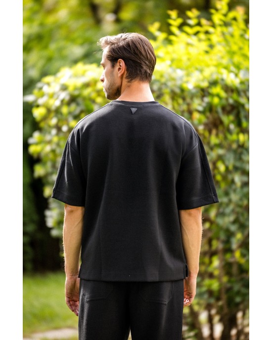 T-shirt Vittorio Formia μαύρο ΚΟΝΤΟΜΑΝΙΚΕΣ