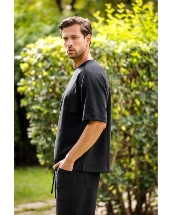 T-shirt Vittorio Formia μαύρο ΚΟΝΤΟΜΑΝΙΚΕΣ