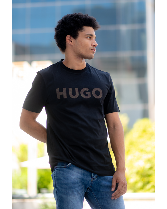 T-Shirt Hugo μαύρο ΚΟΝΤΟΜΑΝΙΚΕΣ