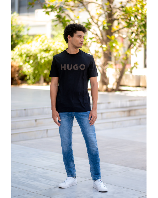 T-Shirt Hugo μαύρο ΚΟΝΤΟΜΑΝΙΚΕΣ