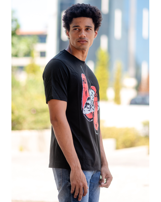 T-Shirt Hugo μαύρο ΚΟΝΤΟΜΑΝΙΚΕΣ