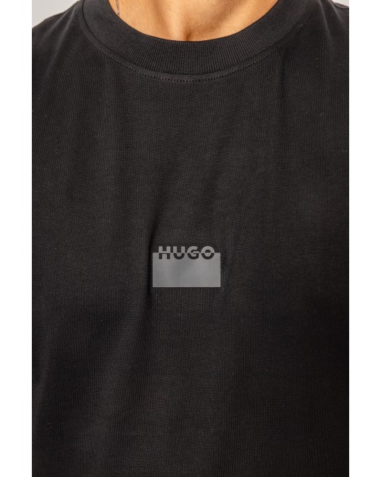 T-Shirt Hugo μαύρο ΚΟΝΤΟΜΑΝΙΚΕΣ